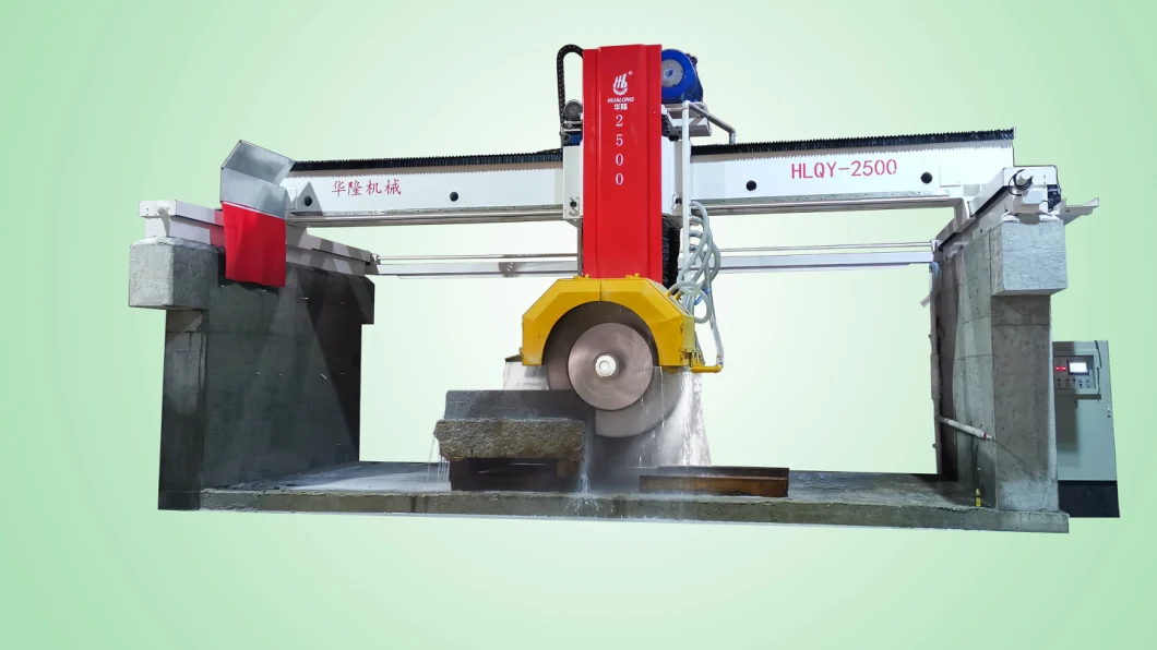 Hualong Stone Machinery Hlqy-2500 Bridge Multi-Blade Block Cutter for Cutting Granite Marble Quartz Slabs Multiple Disc Stone Cutting Machine for Sale